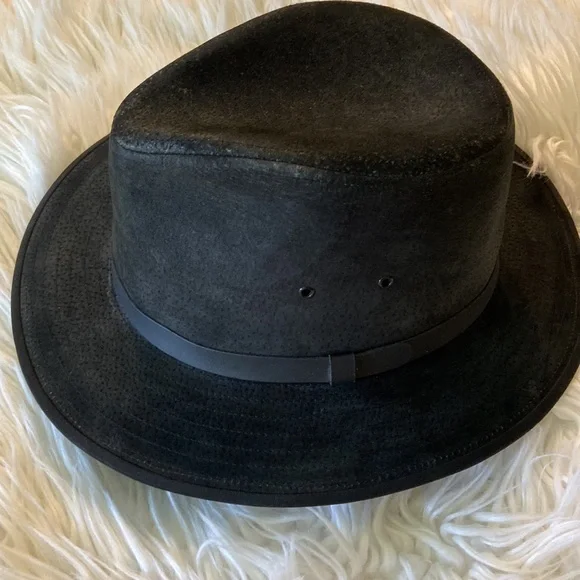 Vintage Henschel H1H American Leather Stark Hat size XL wide 7” long 8”